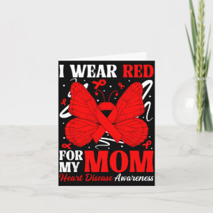 Wear red for mum heart disease awareness day card