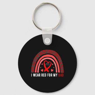 Wear Red For My Dad Heart Disease Awareness  Key Ring