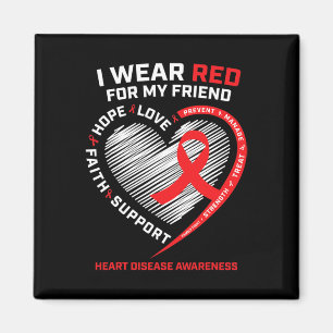 Wear Red For My Friend Heart Disease Awareness Gif Magnet