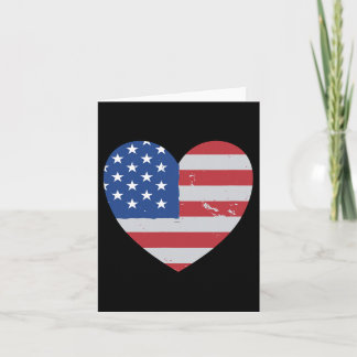 Wear Red Friday Heart American Flag For Men And Wo Card