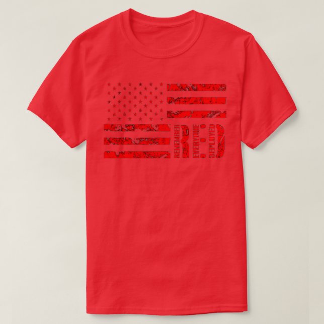 Wear Red On Fridays Military Veteran Support Our T T-Shirt (Design Front)