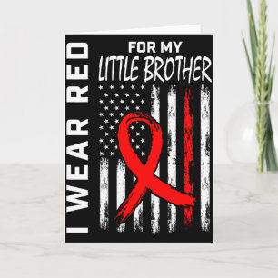Wear Red Ribbon Little Brother Heart Disease Aware Card