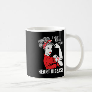 Wear Red To Fight Heart Disease Awareness Chd Mum Coffee Mug