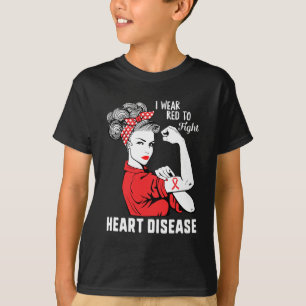 Wear Red To Fight Heart Disease Awareness Chd Mum T-Shirt