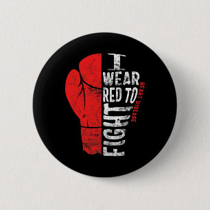 Wear Red To Fight Heart Disease Awareness Chd Nati 6 Cm Round Badge
