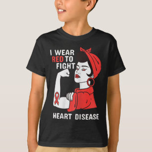 Wear Red To Fight Heart Disease Tee Heart Attack S