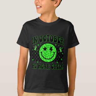 Wear Shirt October Green Ribon Smile Face
