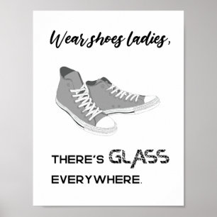 Wear Shoes Ladies There's Glass Kamala Harris Poster
