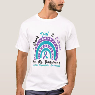 Wear Teal & Purple For Boyfriend Suicide Preve T-Shirt