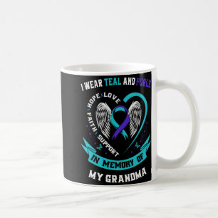 Wear Teal And Purple For My Grandma Suicide Awaren Coffee Mug
