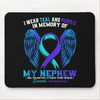Wear Teal And Purple For Nephew Awareness Shirt Mouse Pad