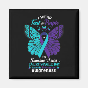 Wear Teal And Purple For Someone I Love Suicide Aw Magnet