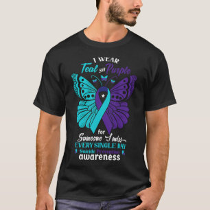 Wear Teal And Purple For Someone I Love Suicide Aw T-Shirt