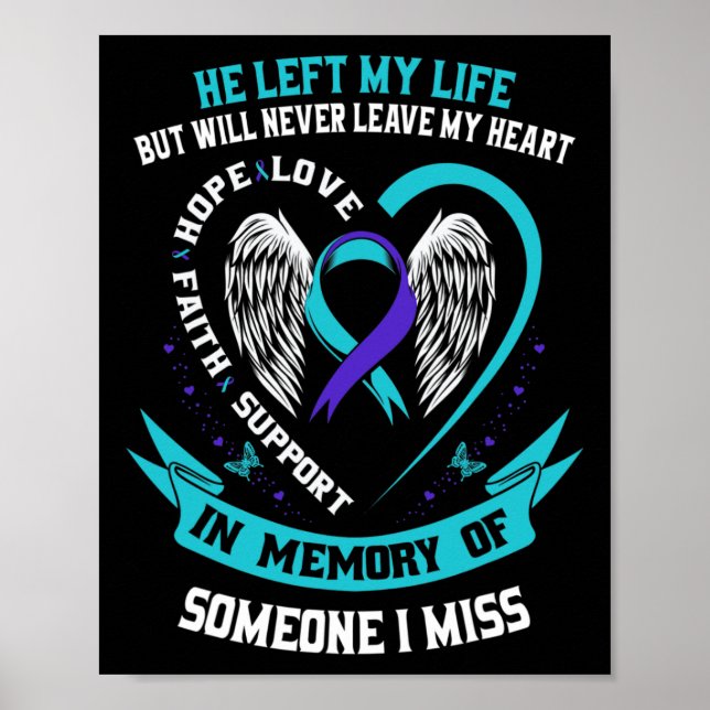 Wear Teal And Purple For Someone I Miss Suicide Aw Poster (Front)