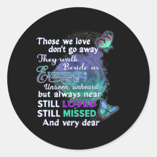 Wear Teal And Purple For Someone I Miss Suicide Pr Classic Round Sticker