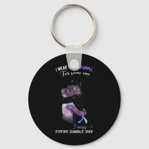 Wear Teal And Purple For Suicide Prevention Awaren Key Ring
