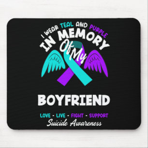 Wear Teal And Purple In Memory Of Boyfriend Mouse Pad