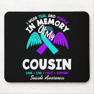 Wear Teal And Purple In Memory Of Cousin Design Mouse Pad