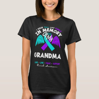 Wear Teal And Purple In Memory Of Grandma Design T-Shirt