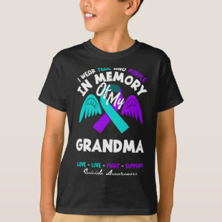 Wear Teal And Purple In Memory Of Grandma Design T-Shirt