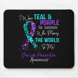 Wear Teal And Purple Suicide Prevention Awareness Mouse Pad