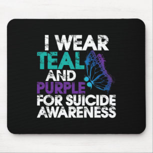 Wear Teal And Purple Support Suicide Awareness 1 Mouse Pad