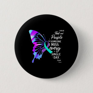 Wear Teal Purple For Memorial Suicide Prevention A 6 Cm Round Badge