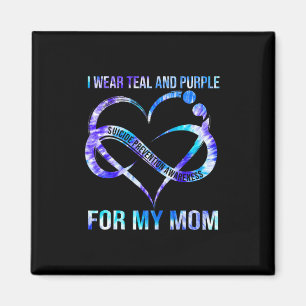 Wear Teal Purple For Mum Suicide Prevention Awaren Magnet