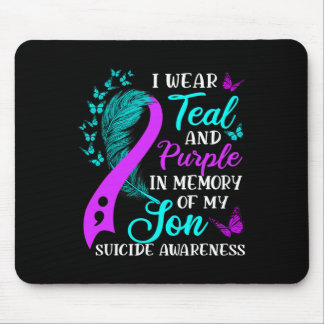 Wear Teal Purple In Memory Of My Son Suicide Aware Mouse Pad