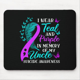 Wear Teal Purple In Memory Of My Uncle Suicide Awa Mouse Pad