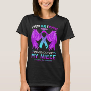 Wear Teal Purple In Memory Of Niece Suicide Awaren T-Shirt
