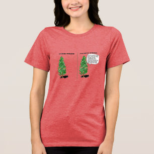 Wear the Forest Feud: Pine Tree vs. Opine Tree Tri-Blend Shirt