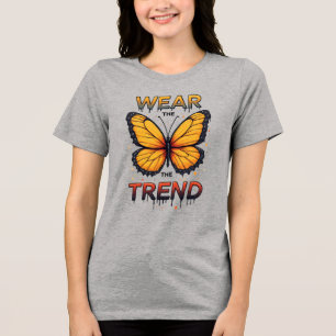 Wear the Trend: Colourful Dripping Typography Tri-Blend Shirt