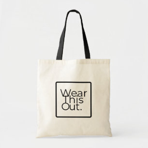 Wear This Out Designer Logo Tote Bag