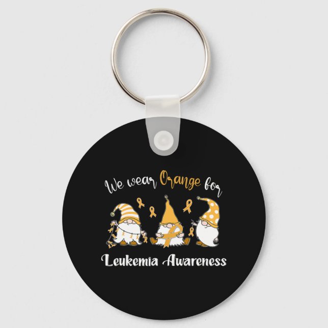 Wear With Orange For Leukaemia Awareness  Key Ring (Front)