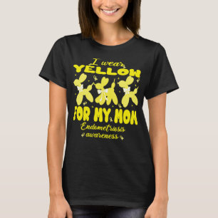 Wear Yellow For Mum Cute Balloon Dog Endometriosis T-Shirt