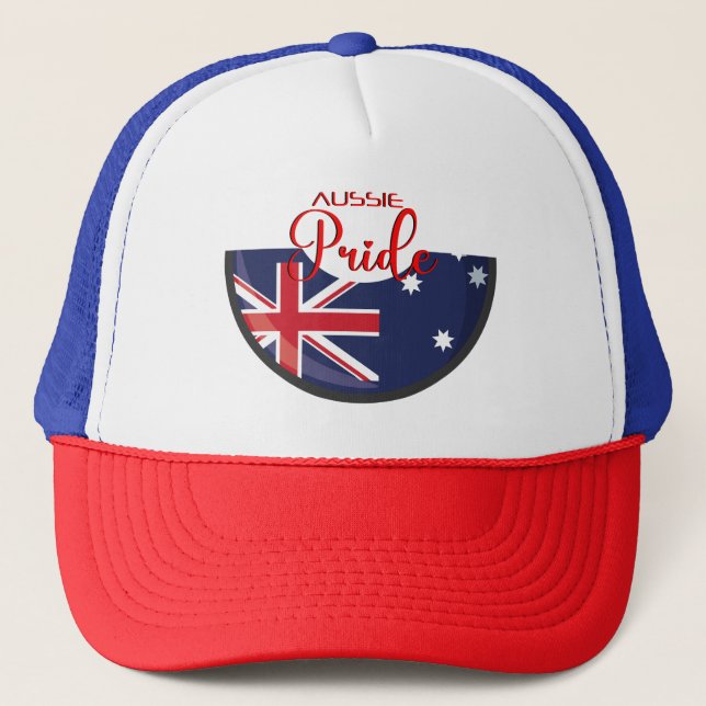 Wear Your Heart Down Under: Aussie Pride  Trucker Hat (Front)