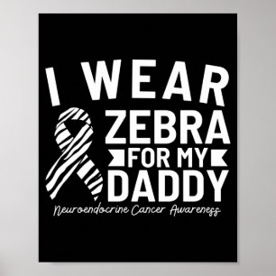 Wear Zebra For Daddy Neuroendocrine Cancer Poster