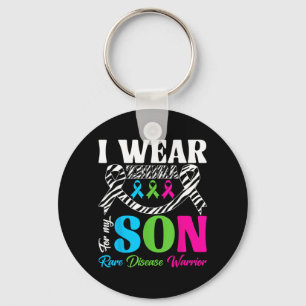 Wear Zebra For Son Rare Disease Awareness Month Key Ring