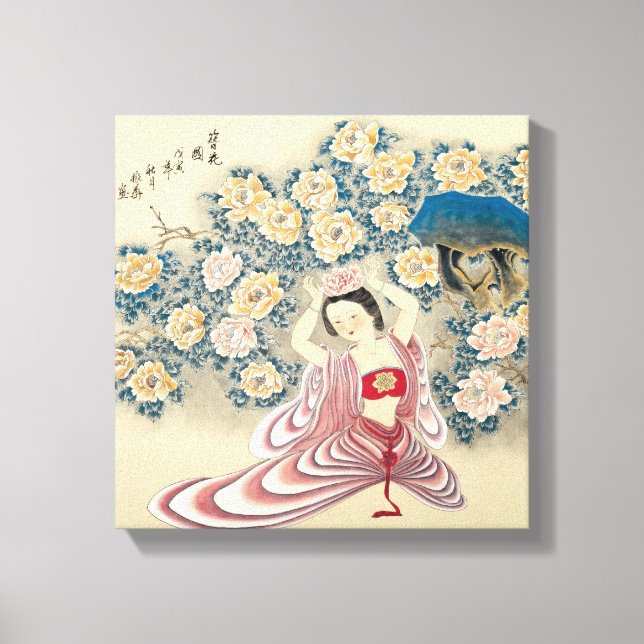 Wearing A Flower in the Head Canvas Print (Front)