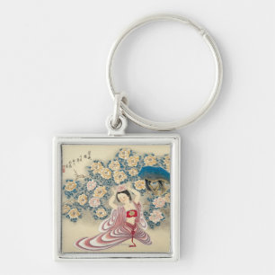 Wearing A Flower in the Head Key Ring