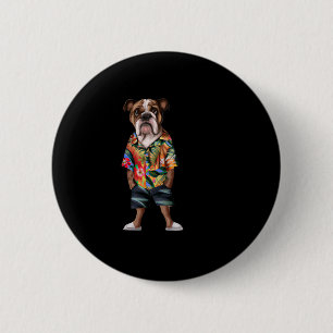 Wearing A Hawaiian And Shorts 1 6 Cm Round Badge