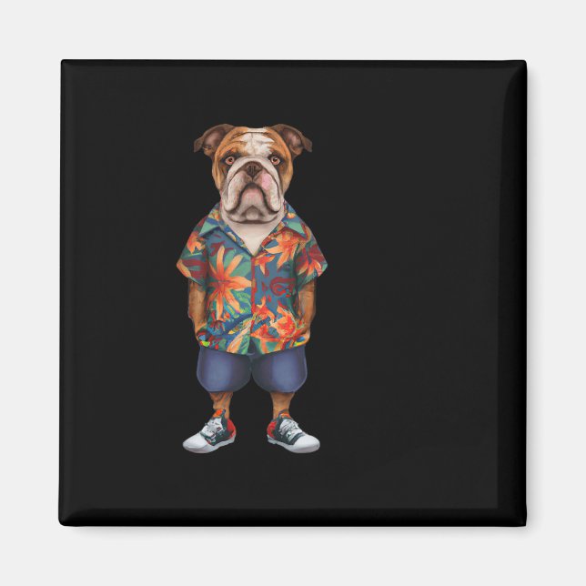 Wearing A Hawaiian And Shorts  Magnet (Front)