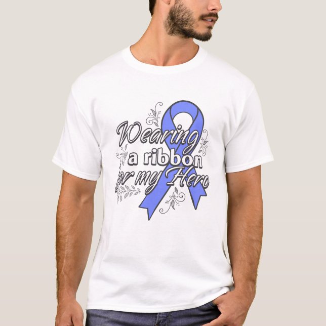 Wearing a Periwinkle Ribbon for My Hero T-Shirt (Front)
