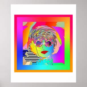 Wearing Dark Glasses And A Smirk Poster