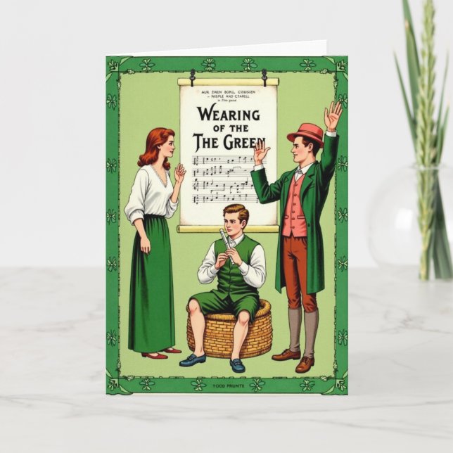 Wearing Green Music Card (Front)