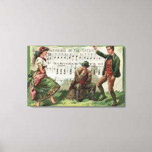 Wearing of the Green Sheetmusic Canvas Print