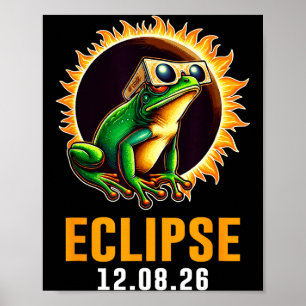 Wearing Solar Eclipse Frog Solar Eclipse Poster