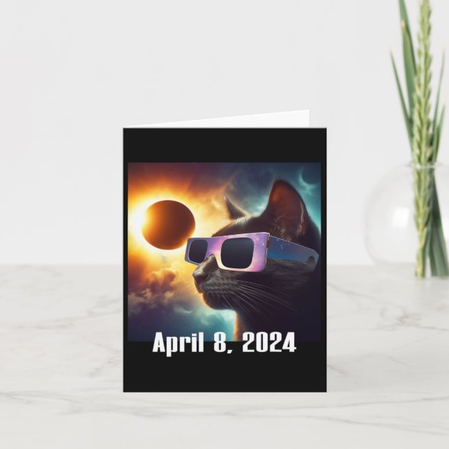 Wearing Solar Glasses Eclipse Colourful Pop Cultur Card (Front)