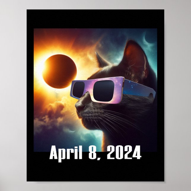 Wearing Solar Glasses Eclipse Colourful Pop Cultur Poster (Front)